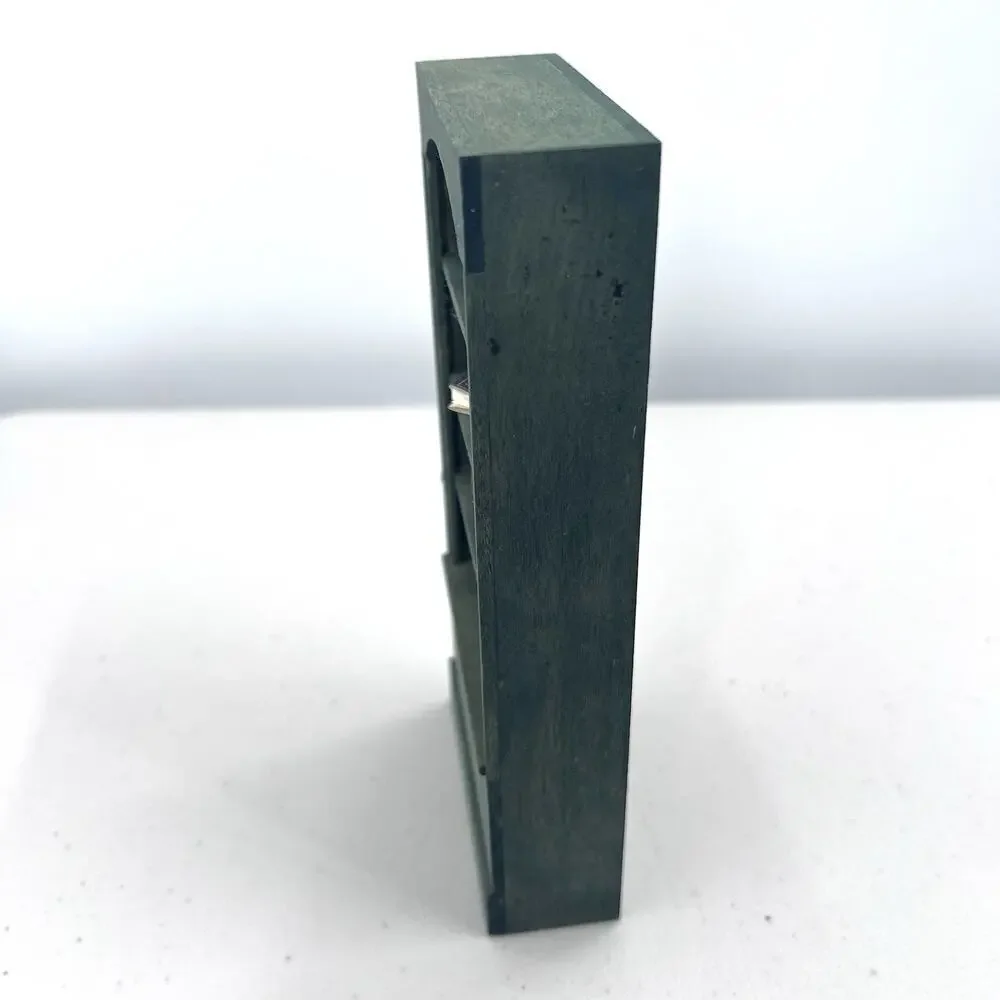 Hand Painted Green Wooden Dollhouse Miniature Bookcase with Books 1:12